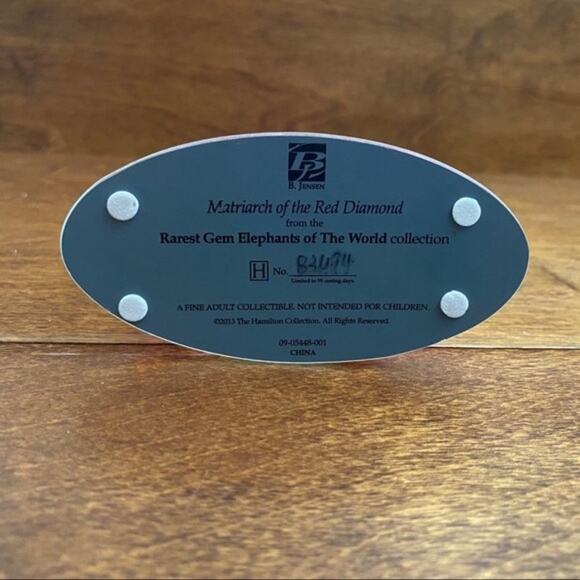 B JENSON Matriarch of the Red Diamond Elephant Figure - Picture 4 of 4